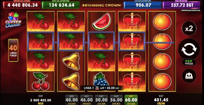 shining crown 40 lines gratis